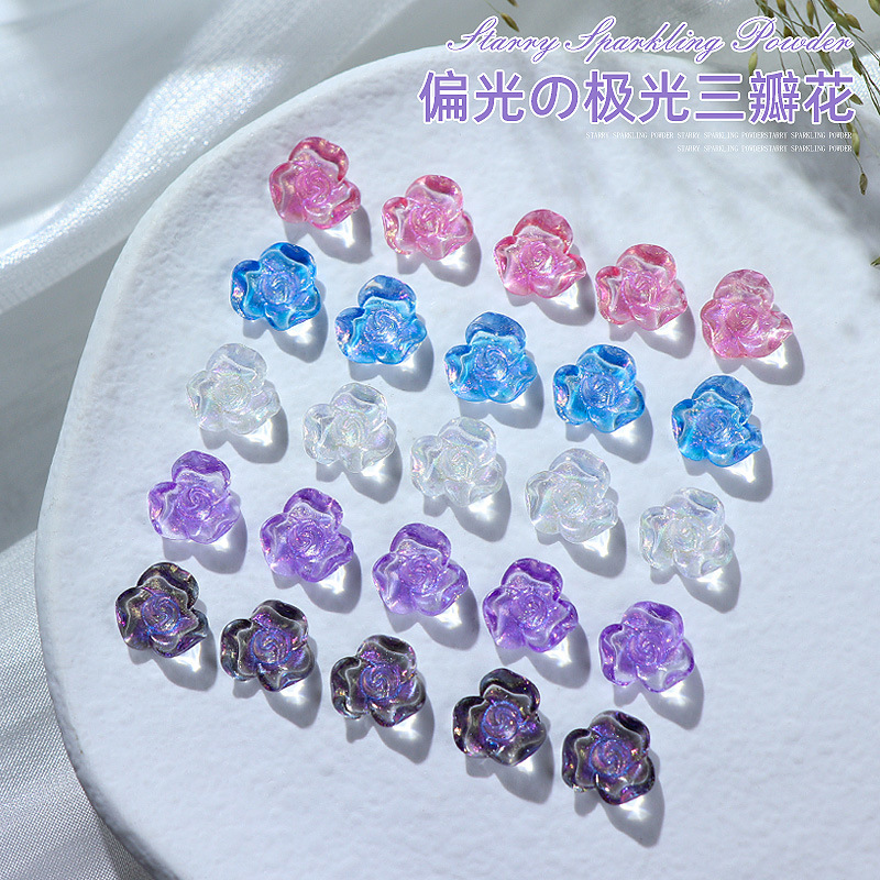 Resin Glitter Pack - 50 buah/pak, ukuran 10x10 mm, glitter