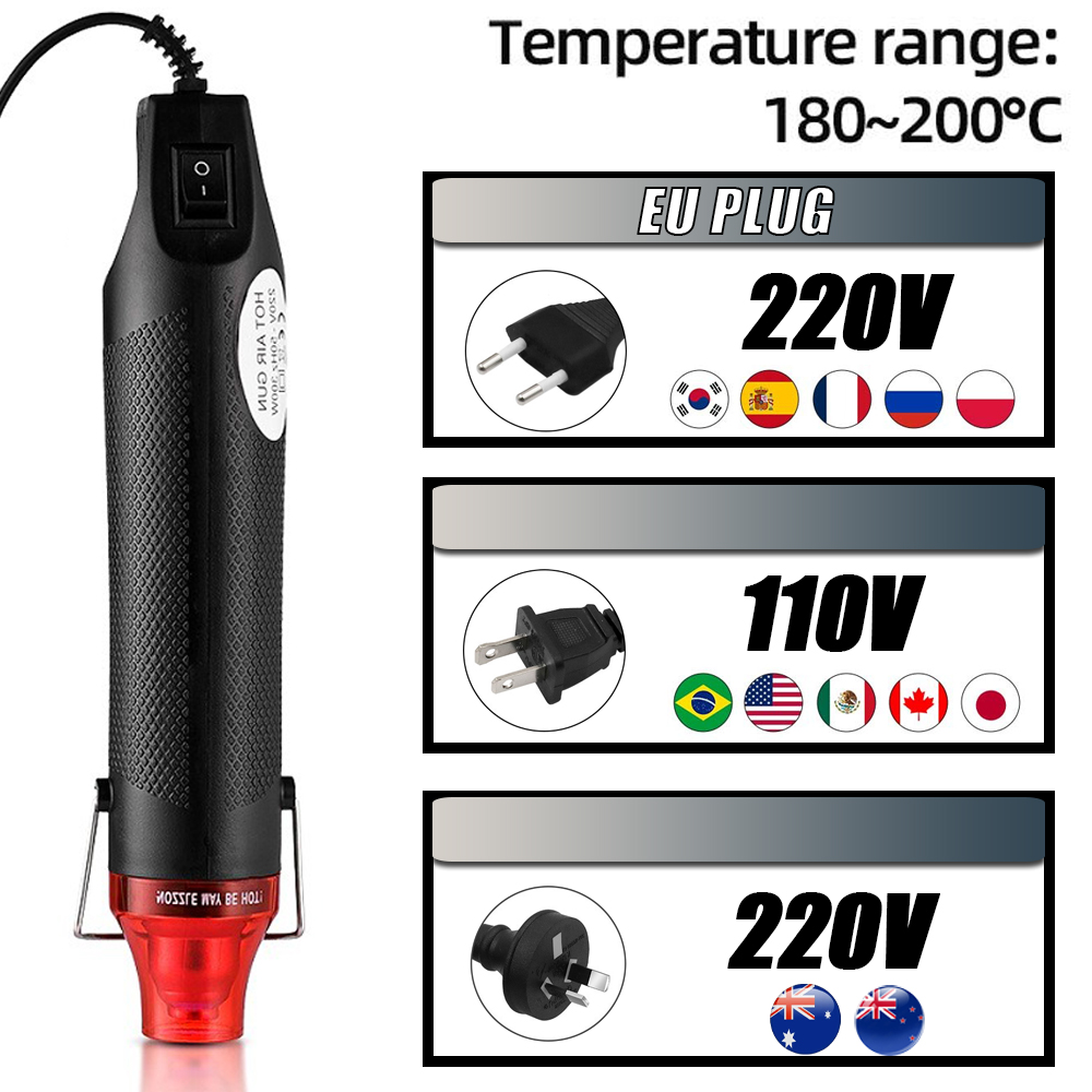 Heat Gun Small - Pistol udara panas 300W, pemanas Mini
