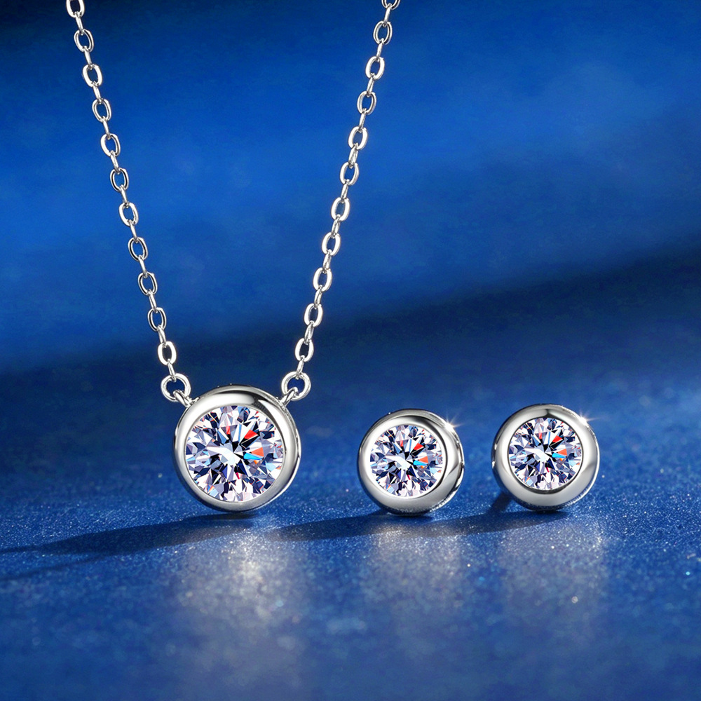 Anting Tusuk dengan Bingkai Mo - Bezels Set Pendant ulasan dan harga