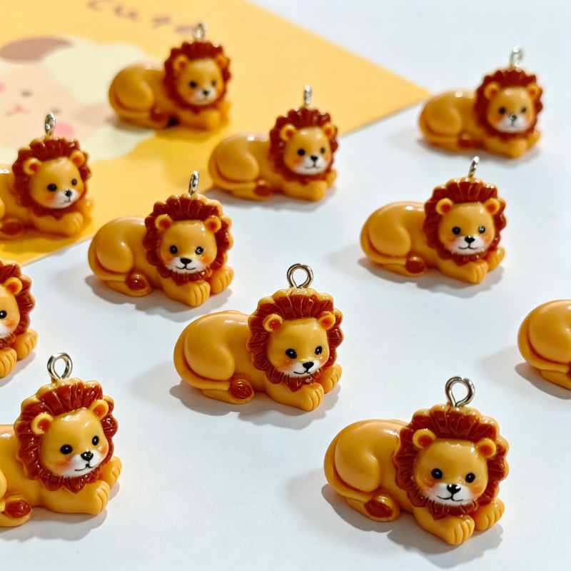 6 Buah Liontin Singa Lucu Berb - Resin Crafts Diy ulasan dan harga
